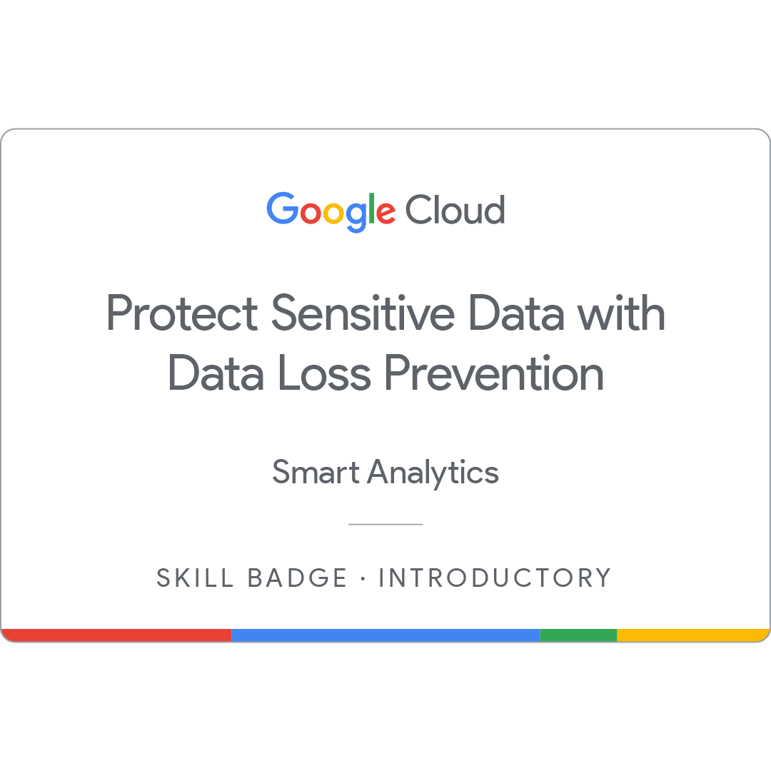 Sertifikat Protect Sensitive Data with Data Loss Prevention dari Google Cloud diterbitkan pada 02 April 2025